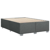 Box Spring Bed with Mattress Dark Grey Double Fabric - Low Angle