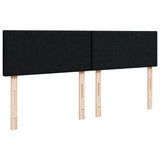 Box Spring Bed with Mattress Black Double Fabric - 45-Degree Angle