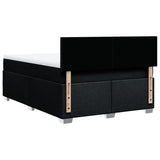 Box Spring Bed with Mattress Black Double Fabric - Extra Image
