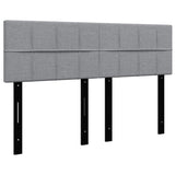 Box Spring Bed with Mattress Dark Grey Double Fabric - 45-Degree Angle