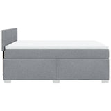 Box Spring Bed with Mattress Dark Grey Double Fabric - Extra Image