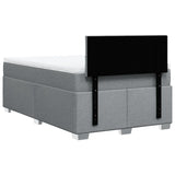 Box Spring Bed with Mattress Dark Grey Double Fabric - Extra Image