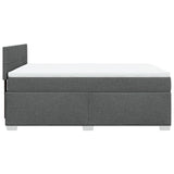 Box Spring Bed with Mattress Black Double Fabric - Extra Image