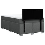 Box Spring Bed with Mattress Black Double Fabric - Extra Image