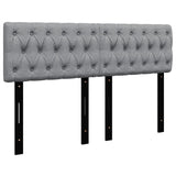 Box Spring Bed with Mattress Dark Grey Double Fabric - 45-Degree Angle