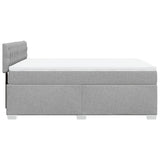 Box Spring Bed with Mattress Dark Grey Double Fabric - Extra Image