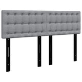 Box Spring Bed with Mattress Dark Grey Double Fabric - 45-Degree Angle