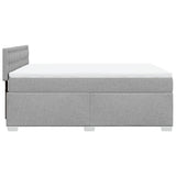 Box Spring Bed with Mattress Dark Grey Double Fabric - Extra Image