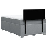 Box Spring Bed with Mattress Dark Grey Double Fabric - Extra Image