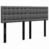Box Spring Bed with Mattress Black Double Fabric - 45-Degree Angle