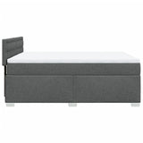 Box Spring Bed with Mattress Black Double Fabric - Extra Image