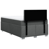 Box Spring Bed with Mattress Black Double Fabric - Extra Image