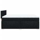 Box Spring Bed with Mattress Black Queen Fabric - 45-Degree Angle