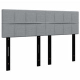 Box Spring Bed with Mattress Dark Grey Queen Fabric - 45-Degree Angle