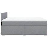 Box Spring Bed with Mattress Dark Grey Queen Fabric - Extra Image