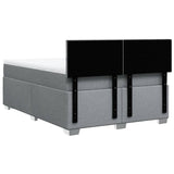 Box Spring Bed with Mattress Dark Grey Queen Fabric - Extra Image