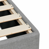 Box Spring Bed with Mattress Dark Grey Queen Fabric - Extra Image