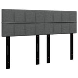 Box Spring Bed with Mattress Black Queen Fabric - 45-Degree Angle