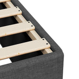 Box Spring Bed with Mattress Black Queen Fabric - Extra Image