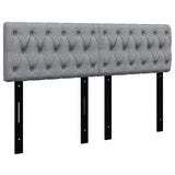 Box Spring Bed with Mattress Dark Grey Queen Fabric - 45-Degree Angle