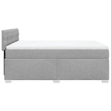 Box Spring Bed with Mattress Dark Grey Queen Fabric - Extra Image