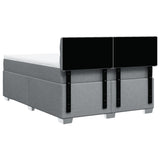 Box Spring Bed with Mattress Dark Grey Queen Fabric - Extra Image