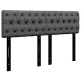 Box Spring Bed with Mattress Black Queen Fabric - 45-Degree Angle