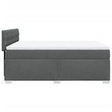 Box Spring Bed with Mattress Black Queen Fabric - Extra Image