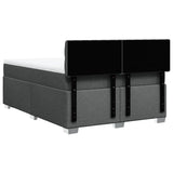 Box Spring Bed with Mattress Black Queen Fabric - Extra Image