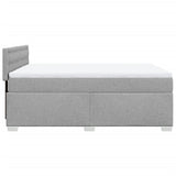 Box Spring Bed with Mattress Dark Grey Queen Fabric - Extra Image