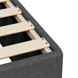 Box Spring Bed with Mattress Black Queen Fabric - Extra Image