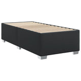 Box Spring Bed with Mattress Black King Single Faux Leather - 45-Degree Angle