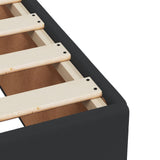 Box Spring Bed with Mattress Black Double Faux Leather - Extra Image