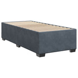 Box Spring Bed with Mattress Dark Grey King Single Velvet - 45-Degree Angle