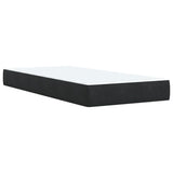 Box Spring Bed with Mattress Black King Single Velvet - Rear View