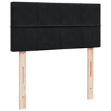Box Spring Bed with Mattress Black King Single Velvet - Low Angle