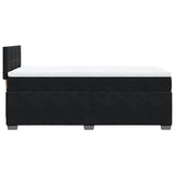 Box Spring Bed with Mattress Black King Single Velvet - Extra Image