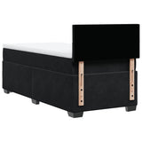Box Spring Bed with Mattress Black King Single Velvet - Extra Image