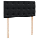 Box Spring Bed with Mattress Black King Single Velvet - Low Angle
