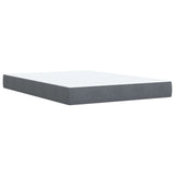 Box Spring Bed with Mattress Dark Grey Double Velvet - 45-Degree Angle
