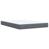 Box Spring Bed with Mattress Dark Grey Double Velvet - 45-Degree Angle