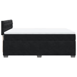 Box Spring Bed with Mattress Black Double Velvet - Extra Image