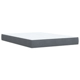 Box Spring Bed with Mattress Dark Grey Double Velvet