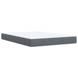 Box Spring Bed with Mattress Dark Grey Queen Velvet - 45-Degree Angle