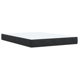 Box Spring Bed with Mattress Black Queen Velvet - Rear View