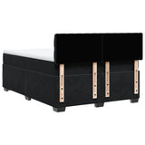 Box Spring Bed with Mattress Black Queen Velvet - Extra Image
