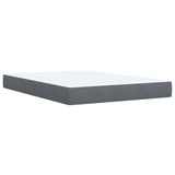 Box Spring Bed with Mattress Dark Grey Queen Velvet - 45-Degree Angle