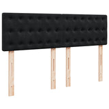Box Spring Bed with Mattress Black Queen Velvet - 45-Degree Angle