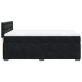 Box Spring Bed with Mattress Black Queen Velvet - Extra Image