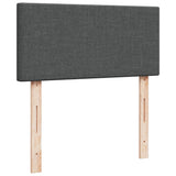 Box Spring Bed with Mattress Dark Grey King Single Fabric - Close-Up Angle